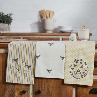 Buzzy Bees Tea Towel Set of 3 19x28 VHC Brands - The Fox Decor